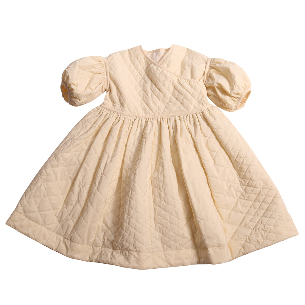 Tia Cibani Kids Child Harlequin Tufted Rani Dress Opal Cream