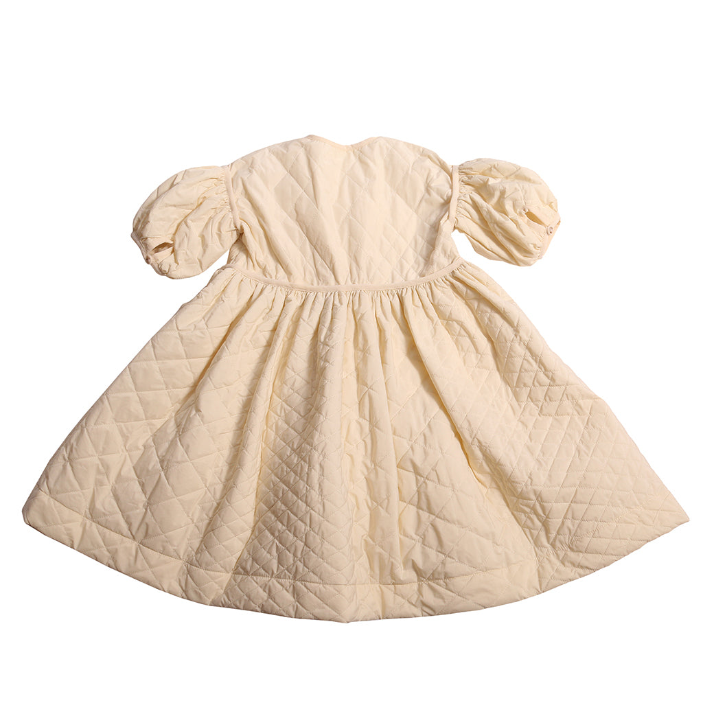 Tia Cibani Kids Child Harlequin Tufted Rani Dress Opal Cream