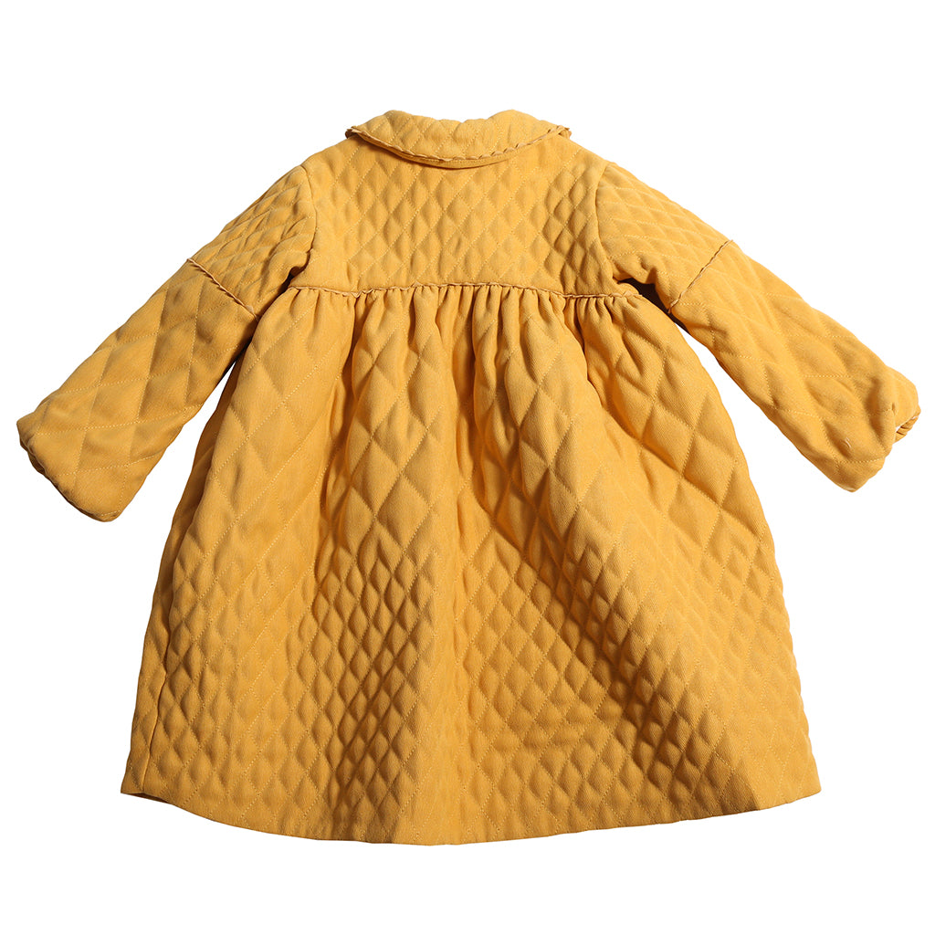 Tia Cibani Kids Child Brittany Tufted Dress Dijon Yellow