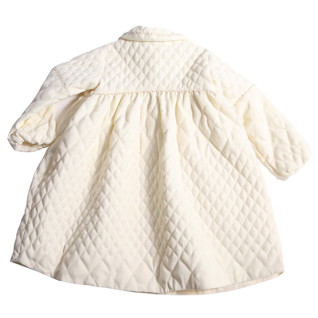 Tia Cibani Kids Child Brittany Tufted Dress Opal Cream