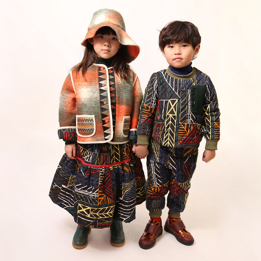 Tia Cibani Kids Child Gwenn Gathered Skirt Rainbow