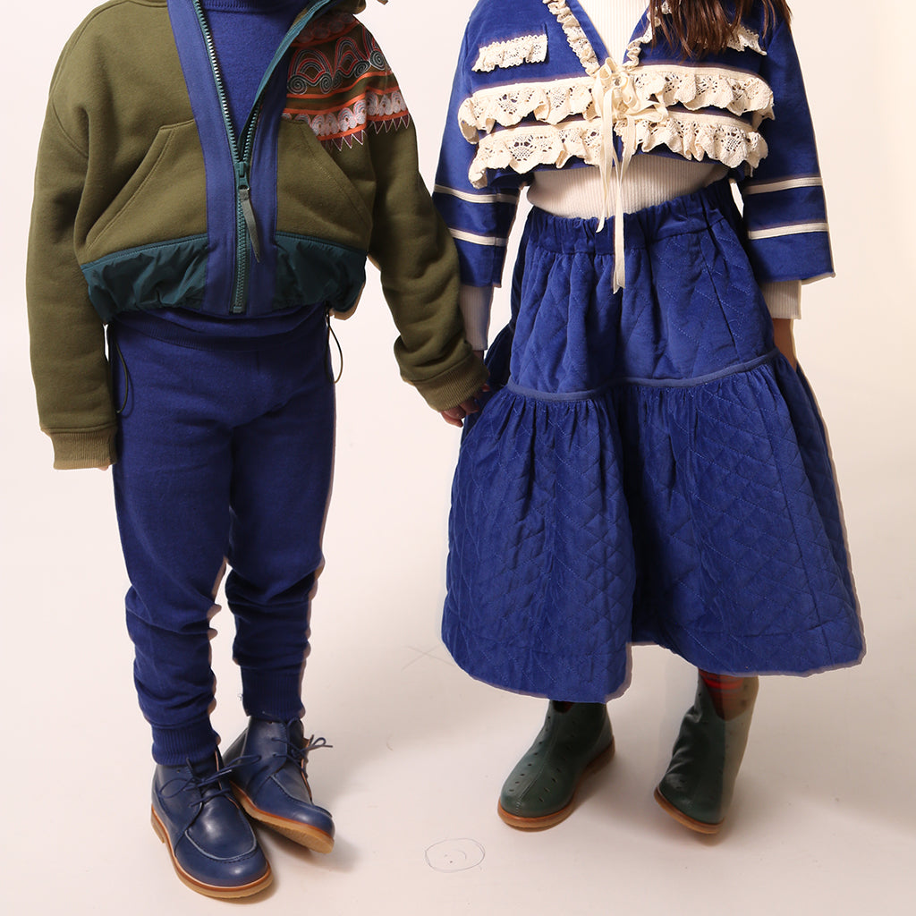 Tia Cibani Kids Child Slim Fit Layering Leggings Breton Blue