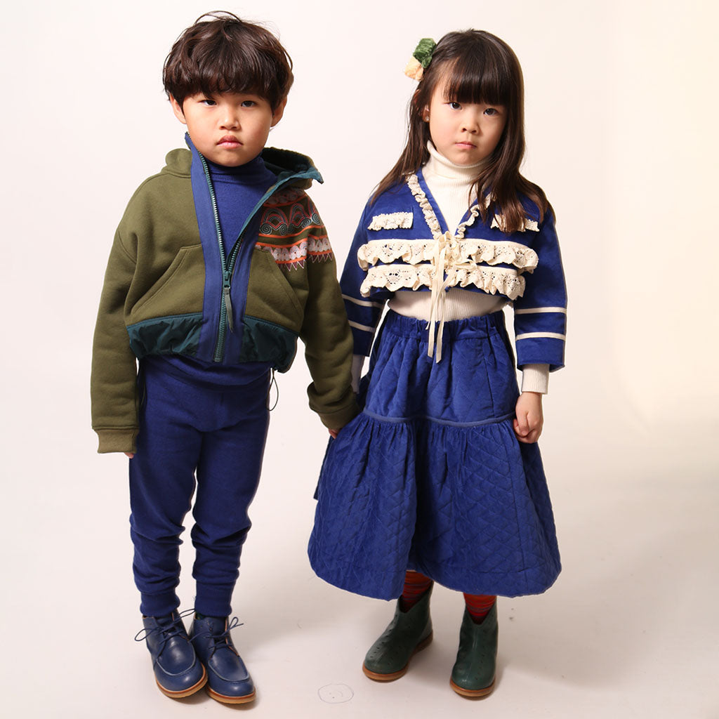 Tia Cibani Kids Child Slim Fit Layering Leggings Breton Blue