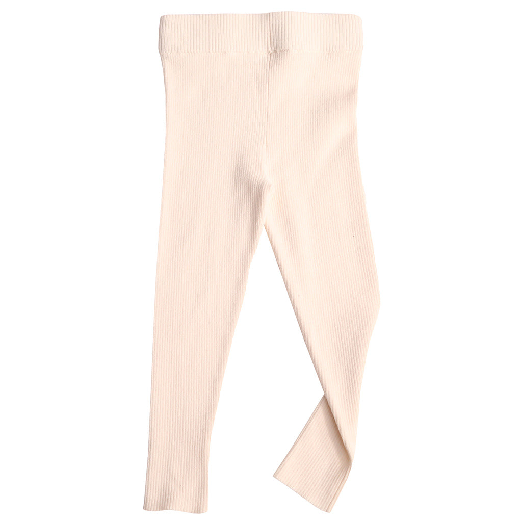 Tia Cibani Kids Child Slim Fit Ribbed Leggings Opal Cream