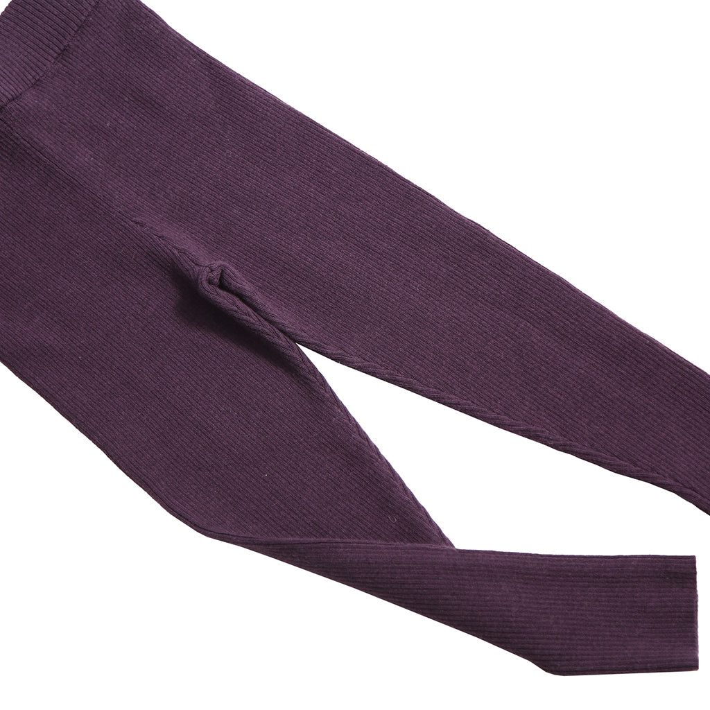 Tia Cibani Kids Child Slim Fit Ribbed Leggings Prune Purple