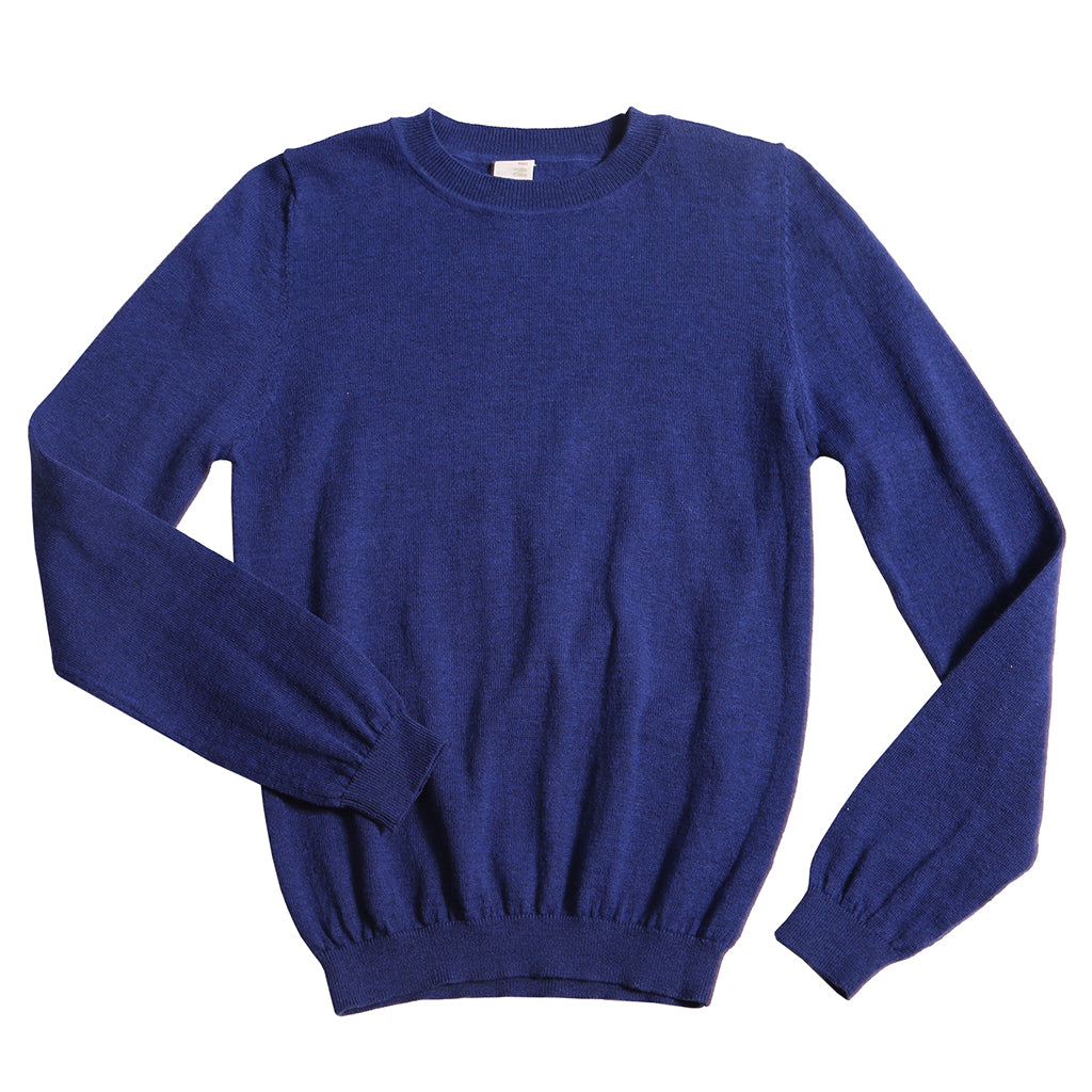 Tia Cibani Kids Child Slim Fit Crew Neck Sweater Breton Blue