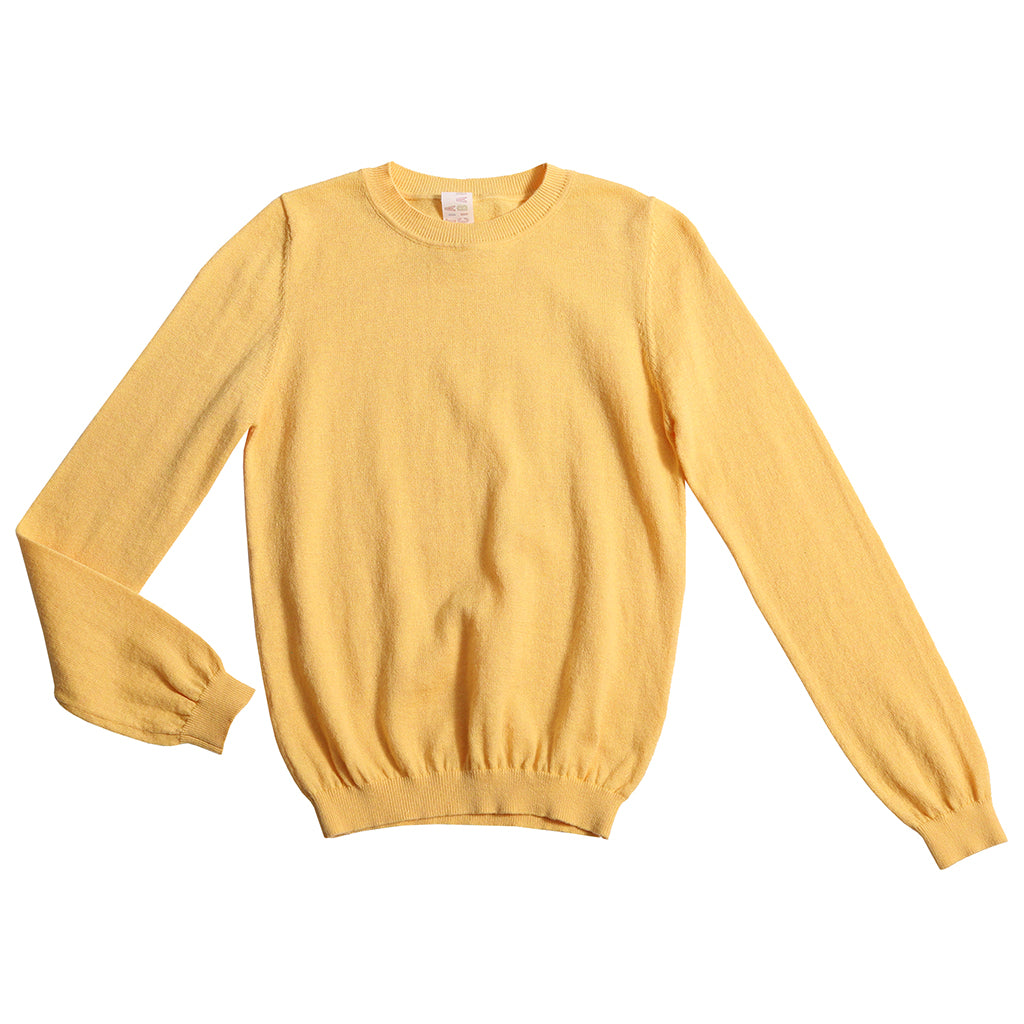 Tia Cibani Kids Child Slim Fit Crew Neck Sweater Dijon Yellow