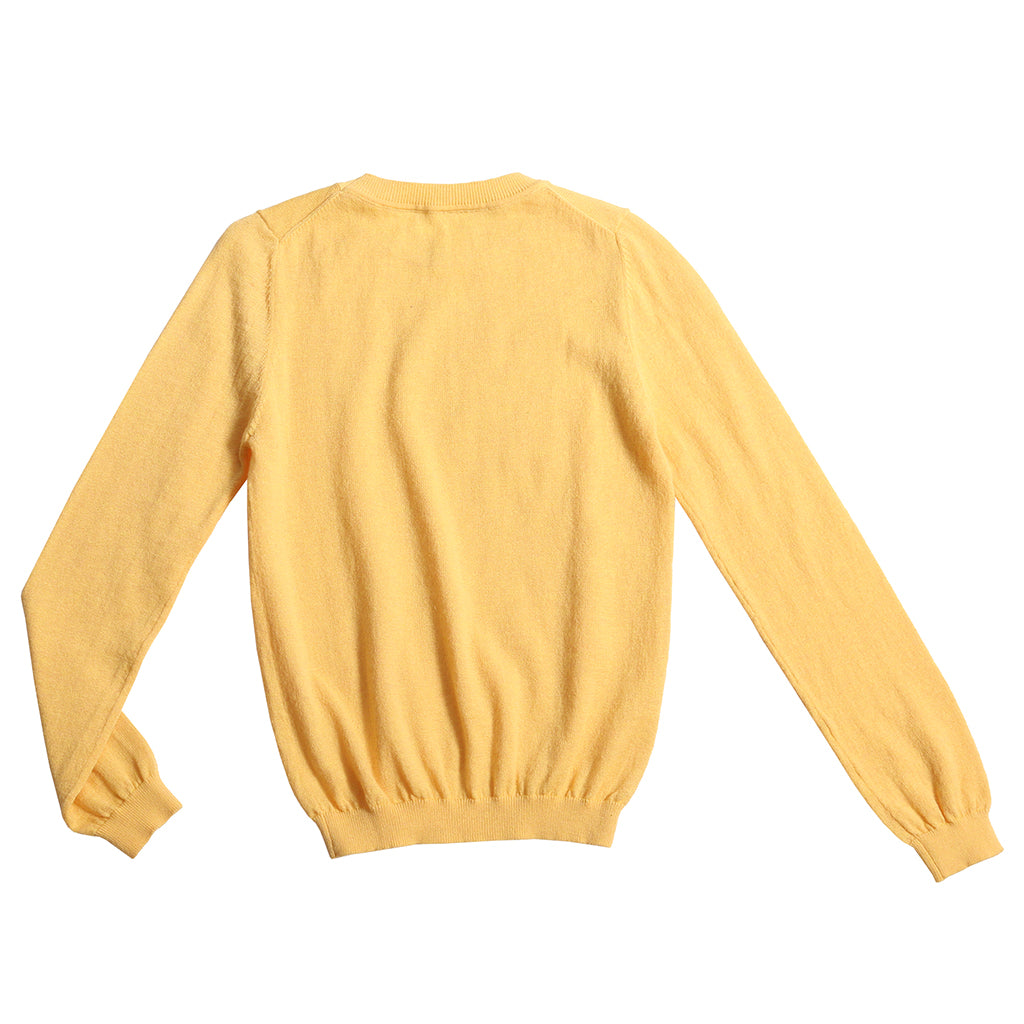 Tia Cibani Kids Child Slim Fit Crew Neck Sweater Dijon Yellow
