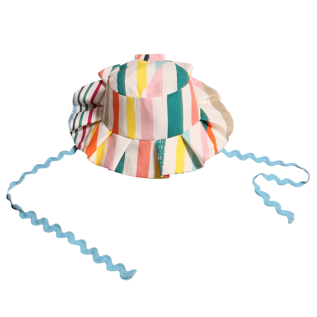 Tia Cibani Kids Woman Constance Pleated Bucket Hat Rainbow Stripes