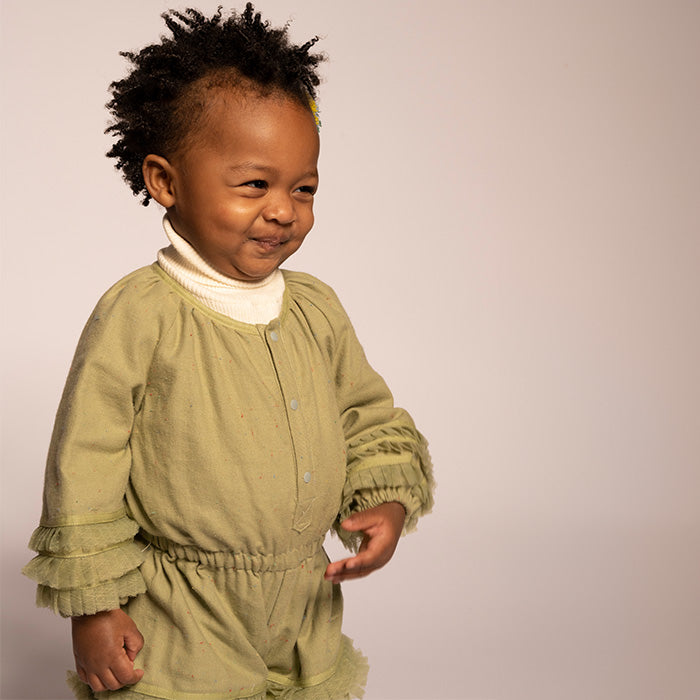 Tia Cibani Baby Willow Pantaloon Jumpsuit Sage Green