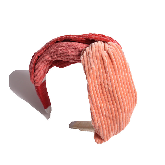 Tia Cibani Child Two-Tone Turban Headband Salmon Pink