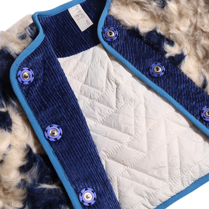 Tia Cibani Baby Padded Reefer Jacket Huron Blue