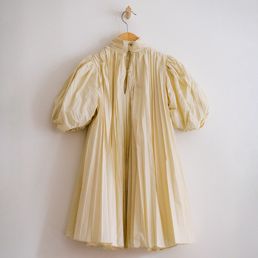 Tia Cibani Child Harriet Pleated Dress Opal Cream