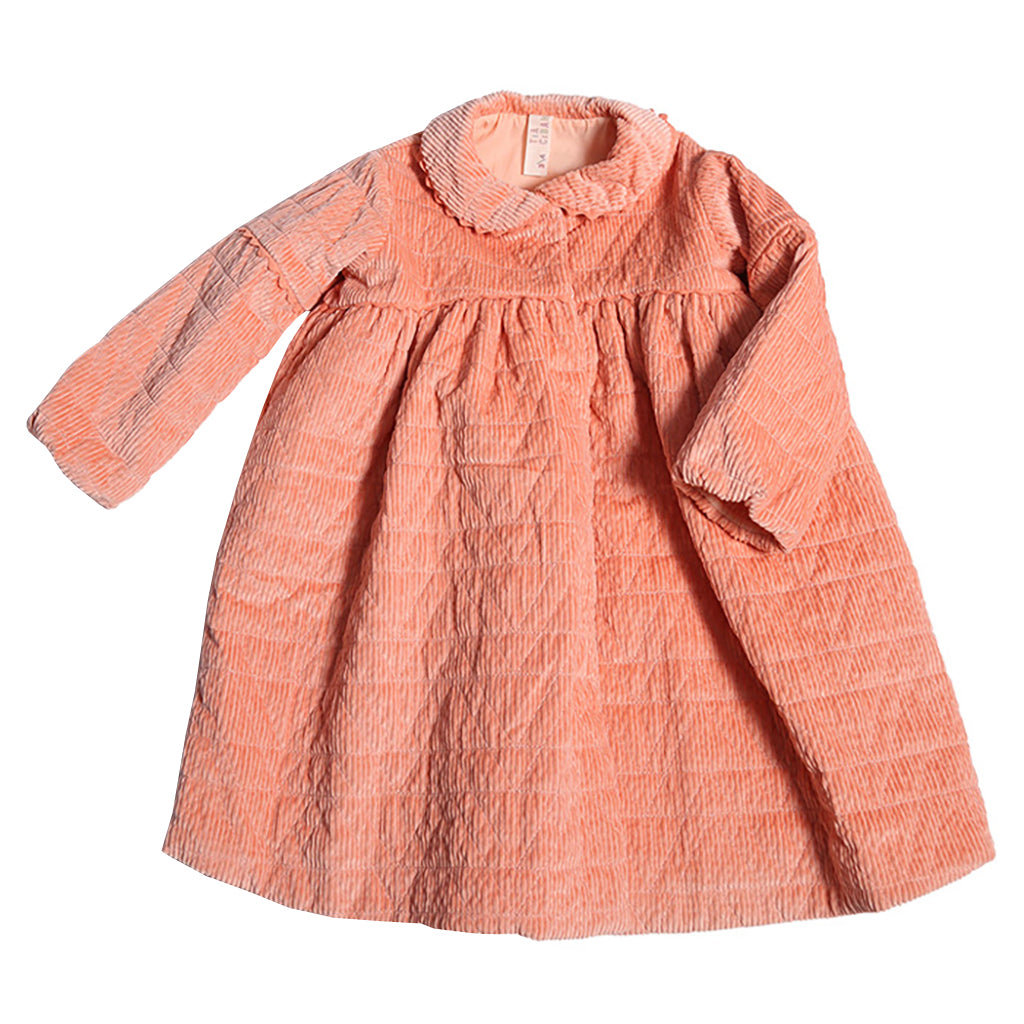 Tia Cibani Child Ivy Tufted Dress Salmon Pink
