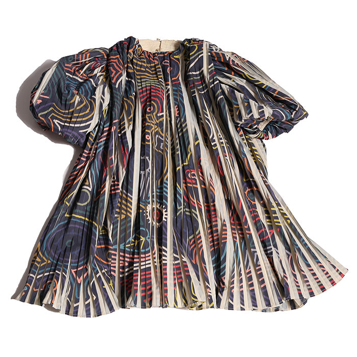 Tia Cibani Child Harriet Print Pleated Dress Multicolour