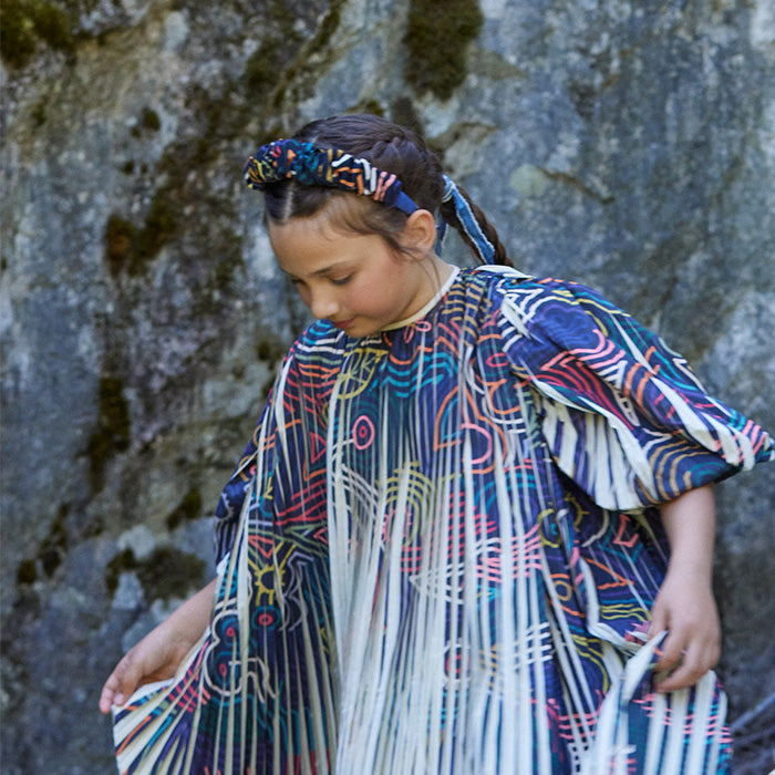 Tia Cibani Child Harriet Print Pleated Dress Multicolour