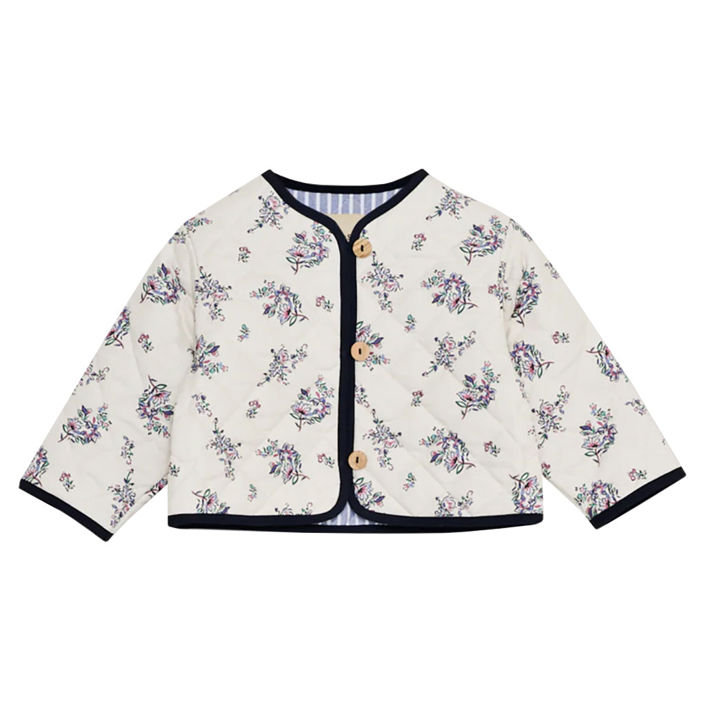 The New Society Baby Emma Jacket Cream Floral Print