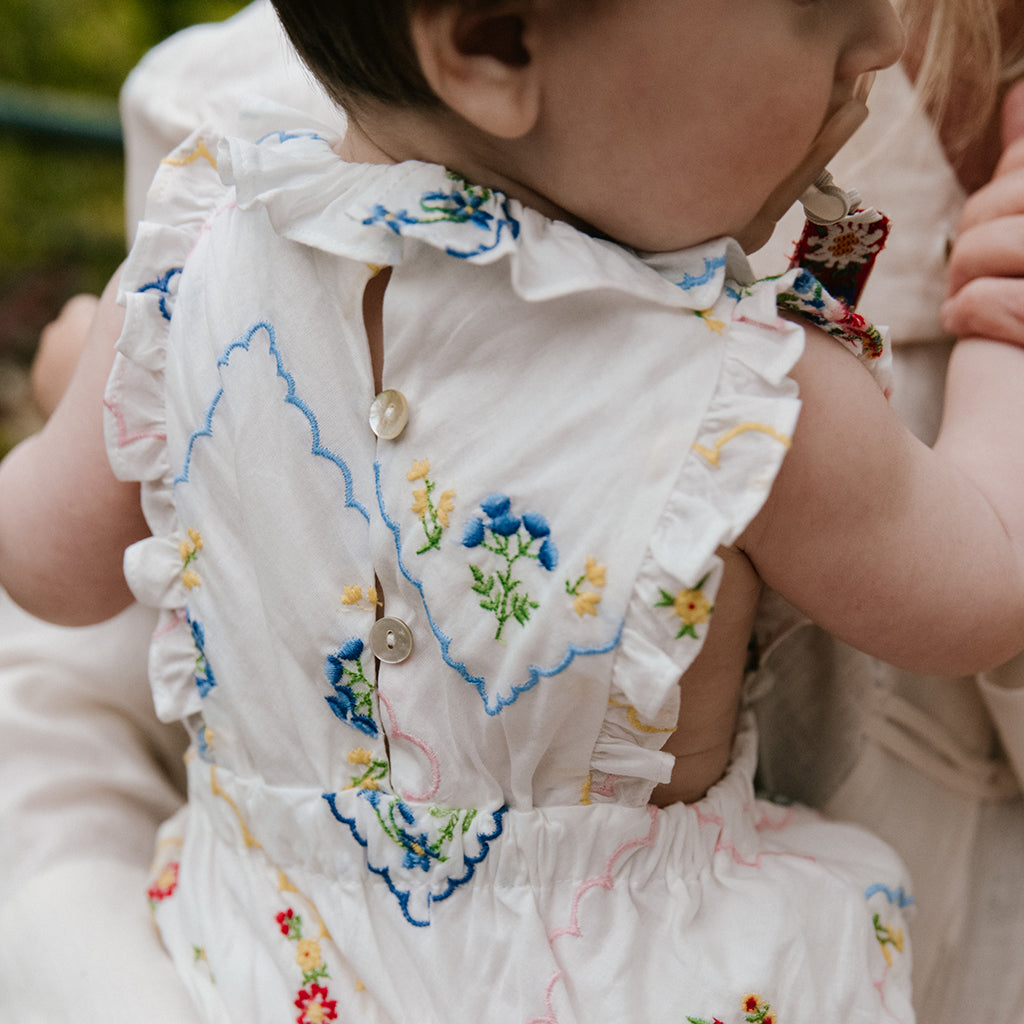 The New Society Baby Jacinthe Romper Multicolour Embroidery