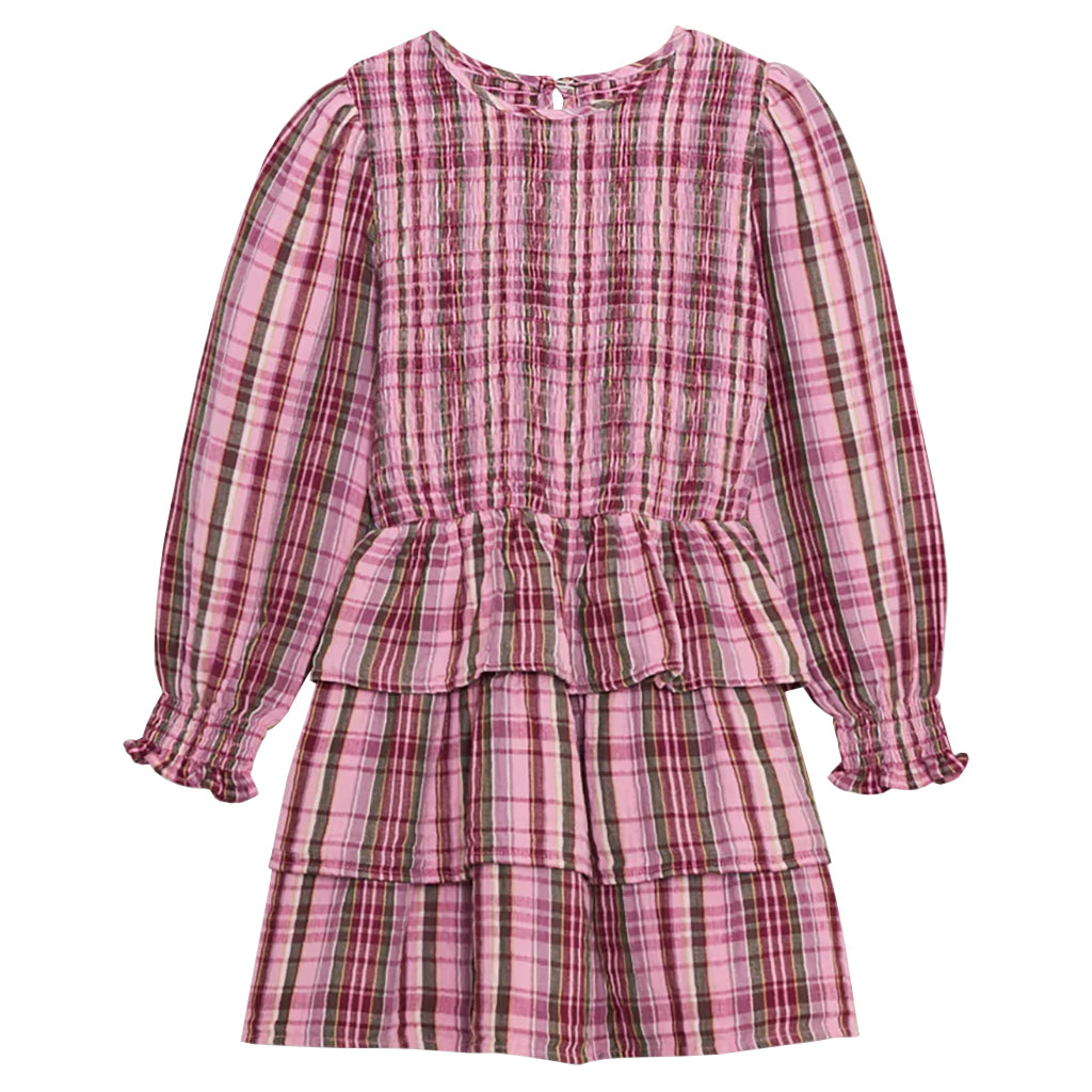 The New Society Child Adriana Dress Dream Lush Pink Checks