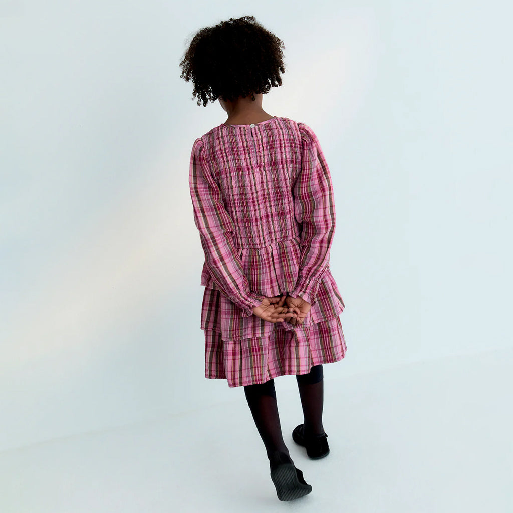 The New Society Child Adriana Dress Dream Lush Pink Checks