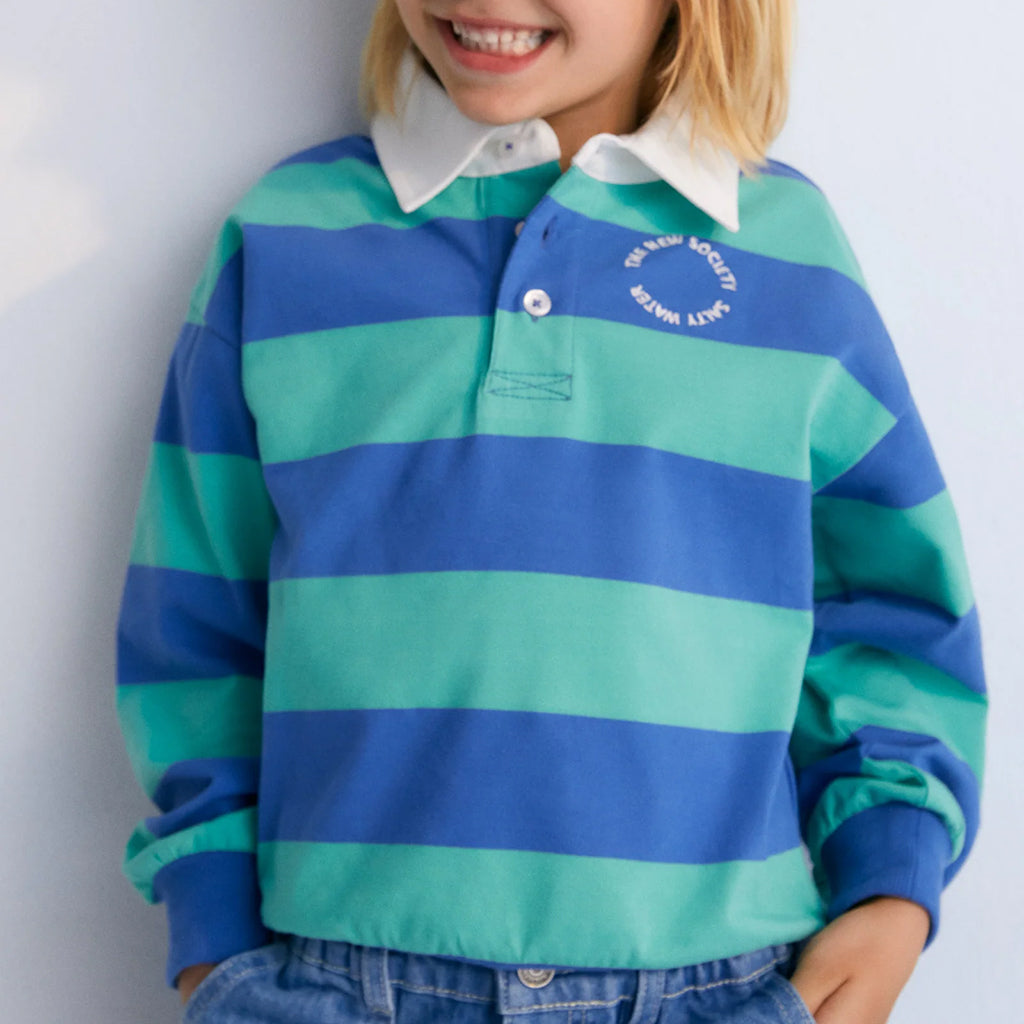 The New Society Child Ares Polo T-shirt Cobalto Blue