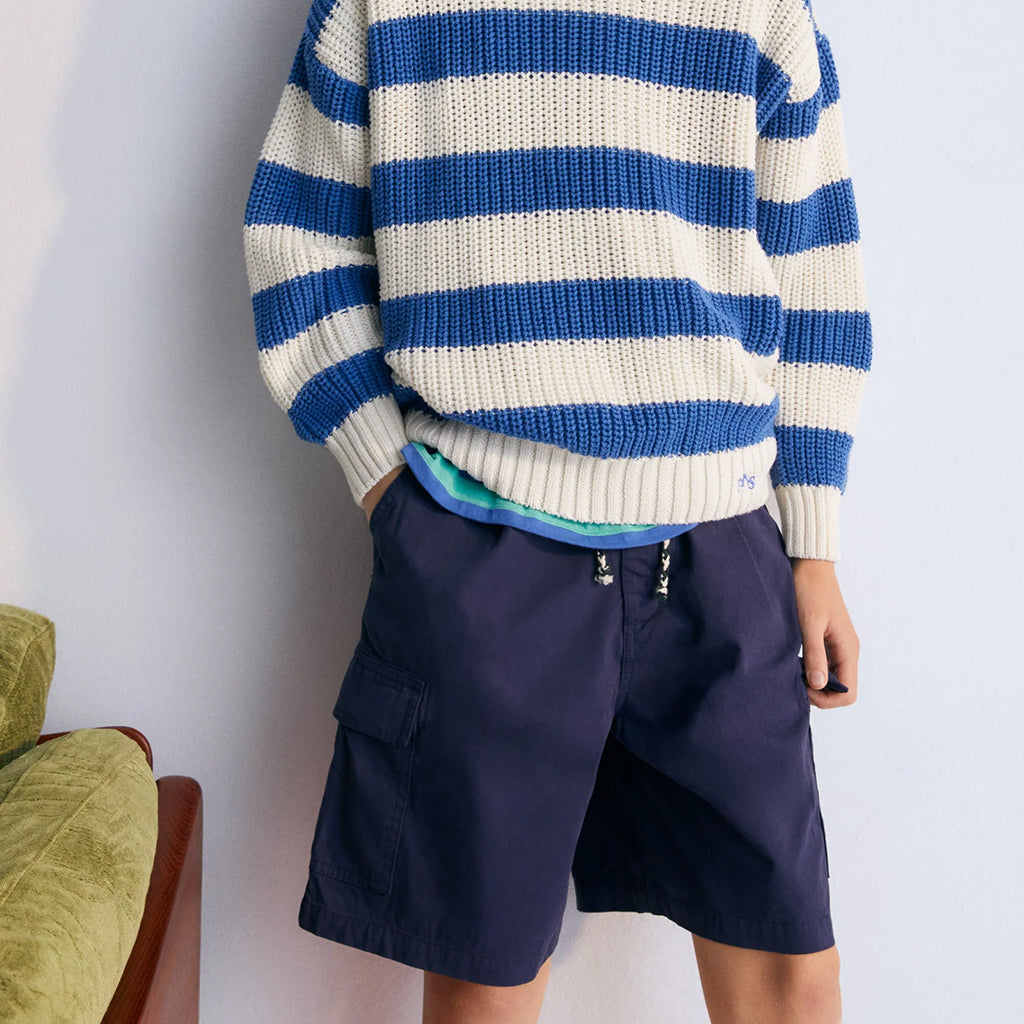 The New Society Child Artemis Bermuda Shorts Navy Blue