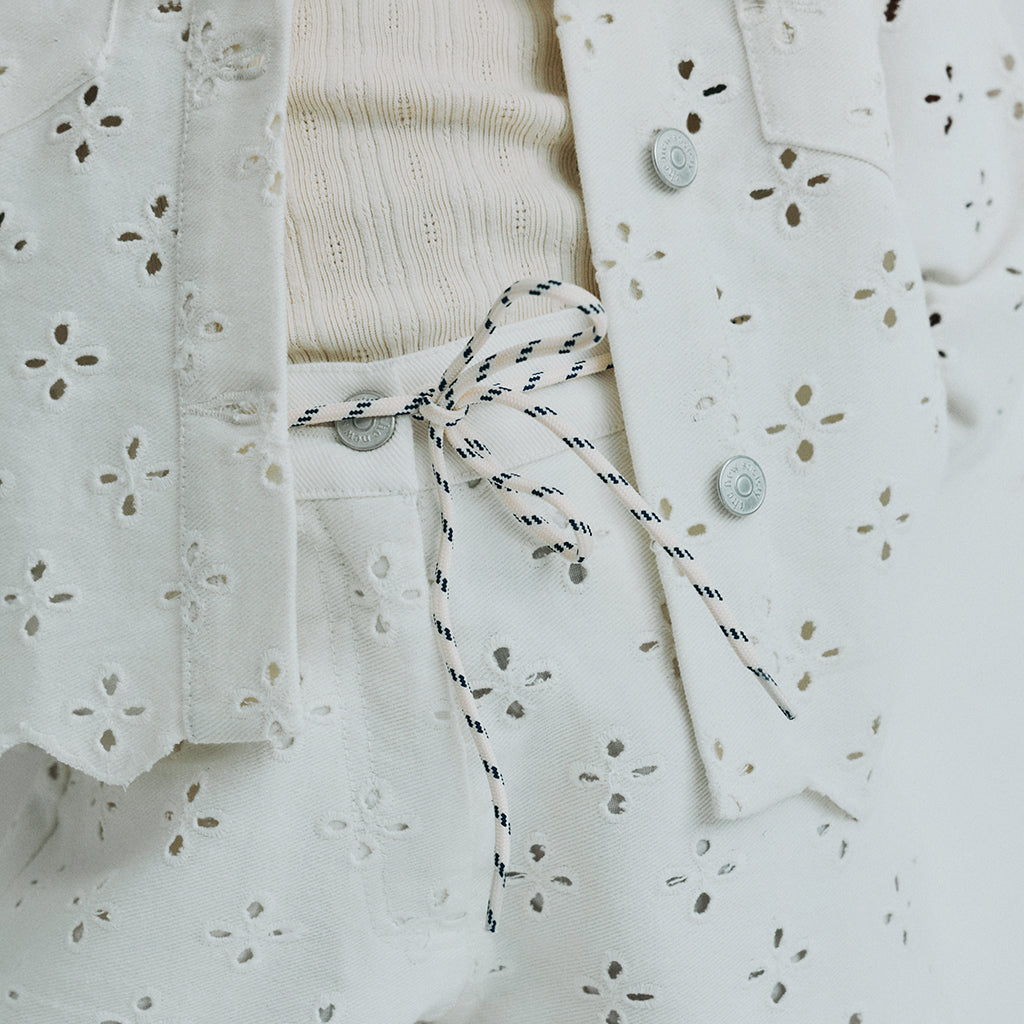 The New Society Child Camelia Jacket Pure Cloud White Denim