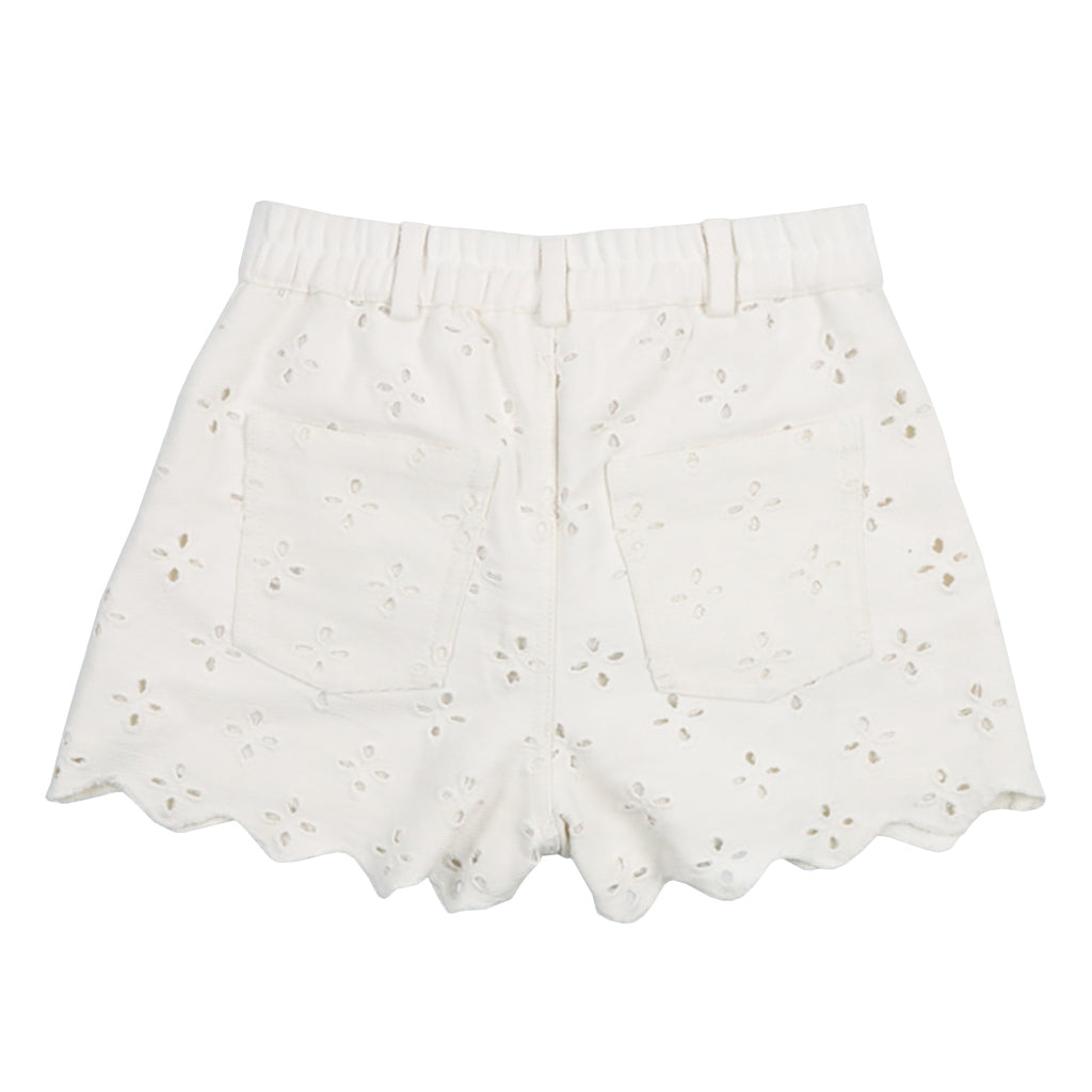 The New Society Child Camelia Shorts Pure Cloud White Denim