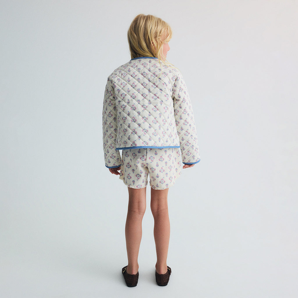 The New Society Child Clavel Jacket Cream Floral Print