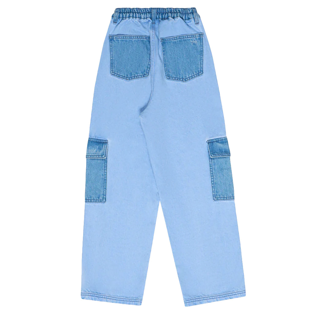 The New Society Child Edelssa Pants Colourblock Blue Denim