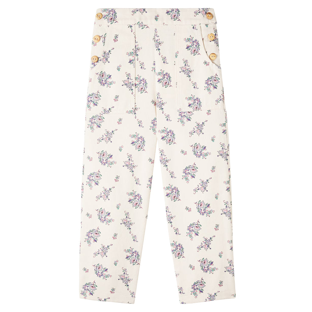 The New Society Child Emma Pants Cream Floral Print