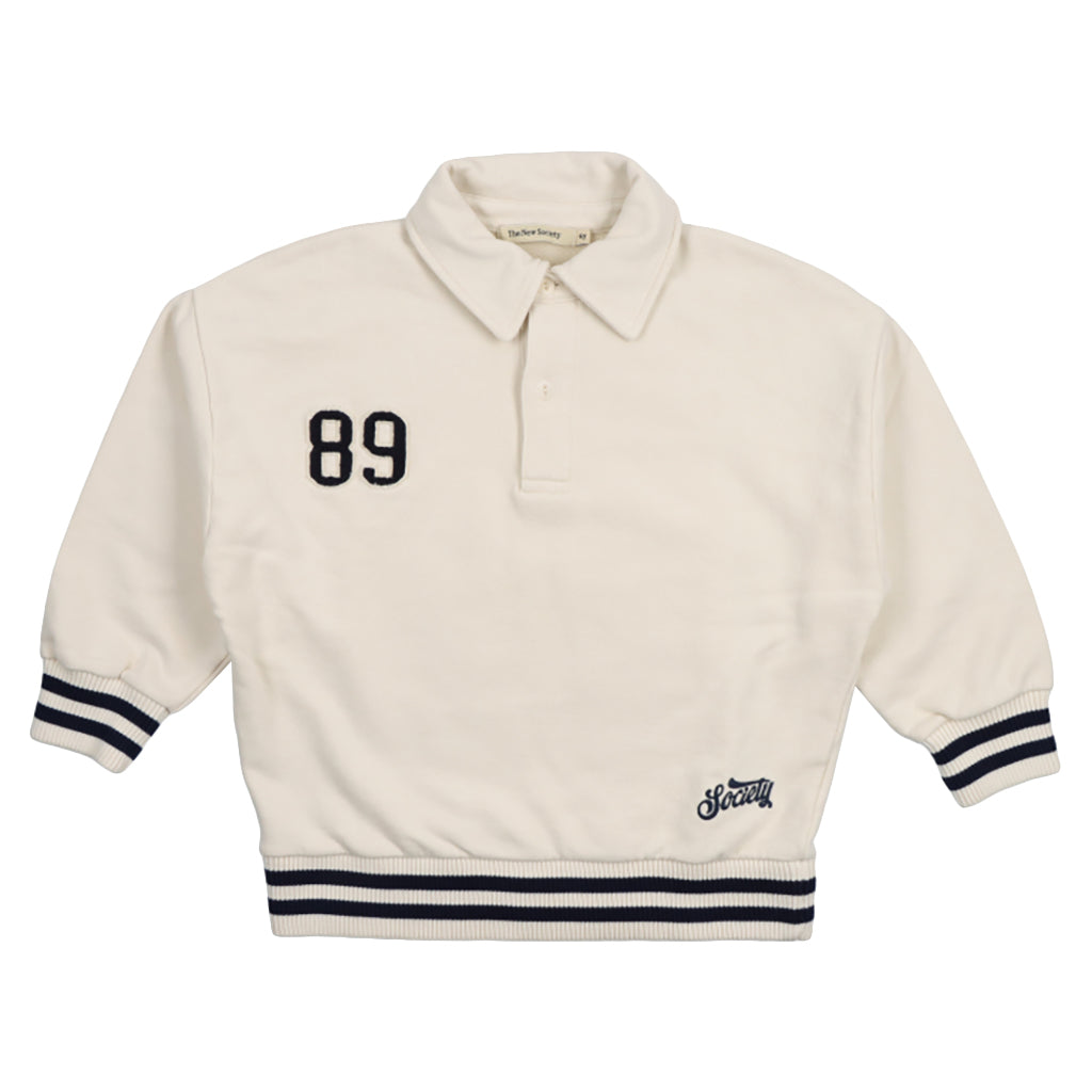 The New Society Child Finnia Polo Sweatshirt Ecru Cream