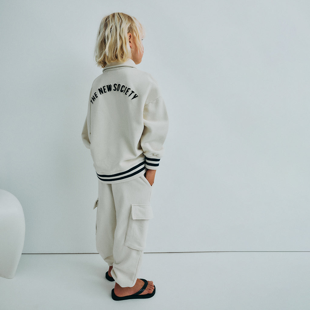 The New Society Child Finnia Polo Sweatshirt Ecru Cream
