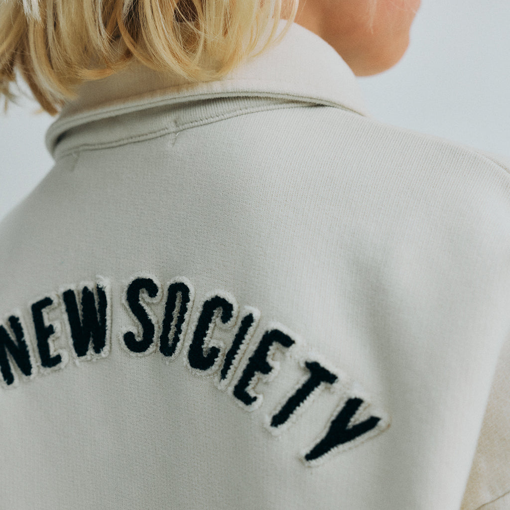 The New Society Child Finnia Polo Sweatshirt Ecru Cream