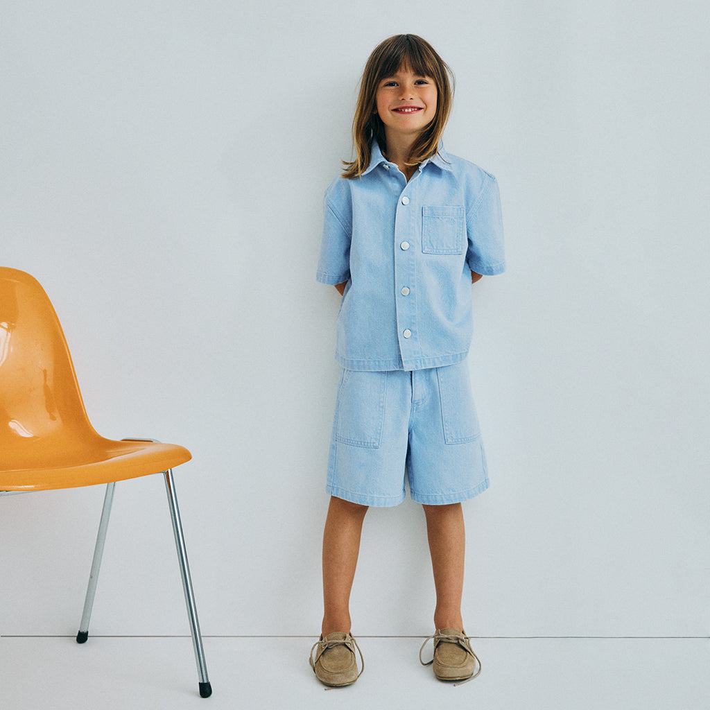 The New Society Child Ginger Shirt Light Denim Blue