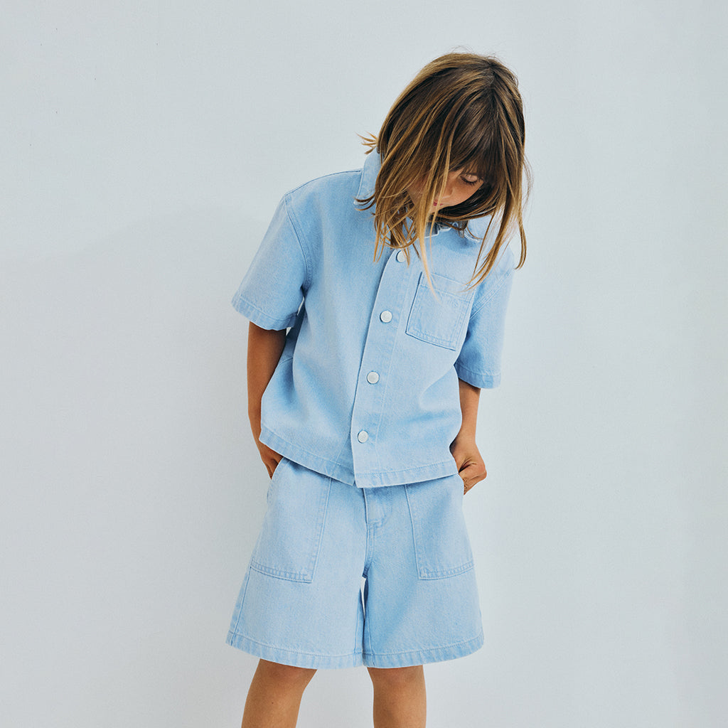 The New Society Child Ginger Shirt Light Denim Blue