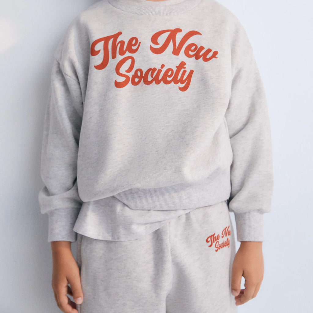 The New Society Child Ios Sweatpants Grey Melange