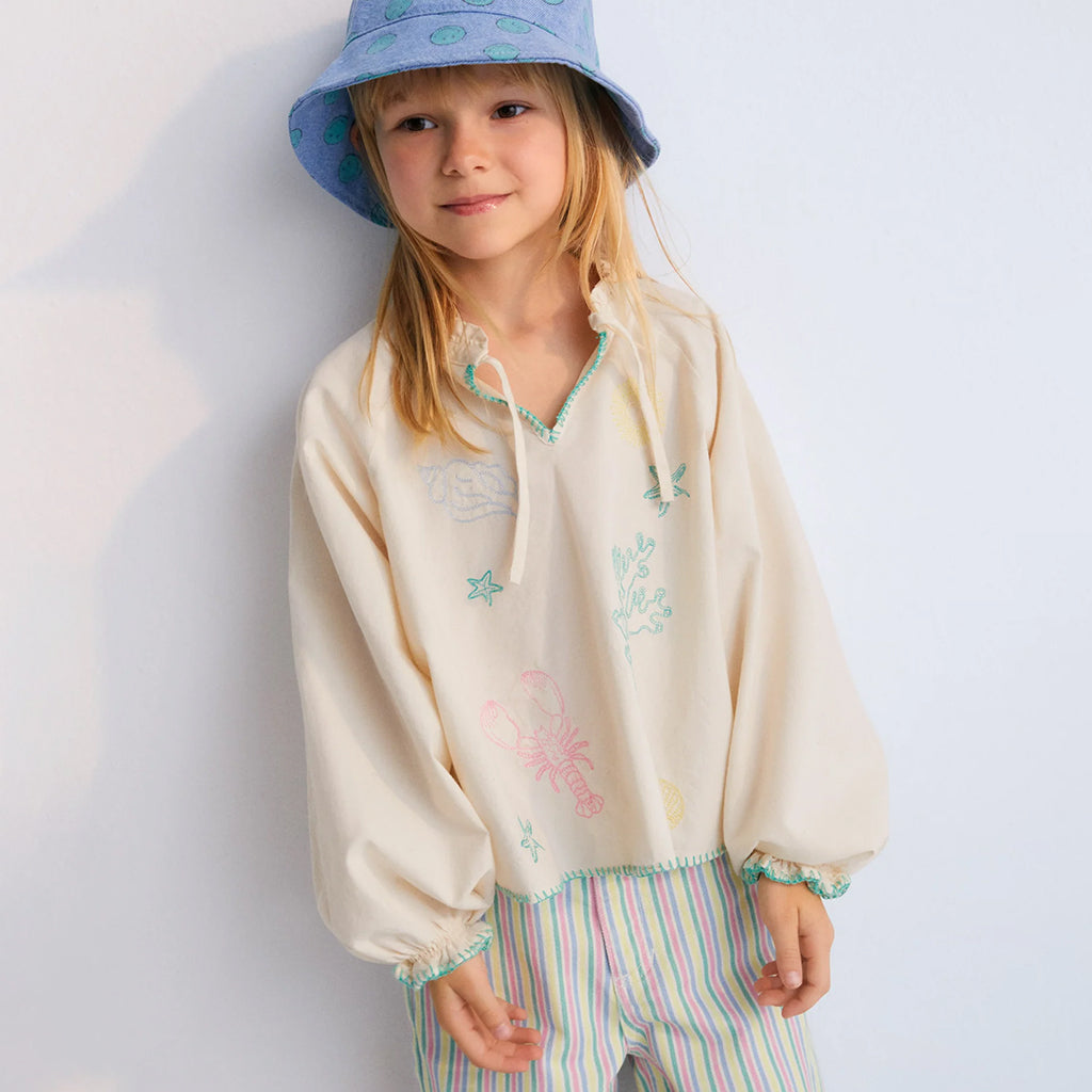 The New Society Child Kostas Blouse Macadamia Cream