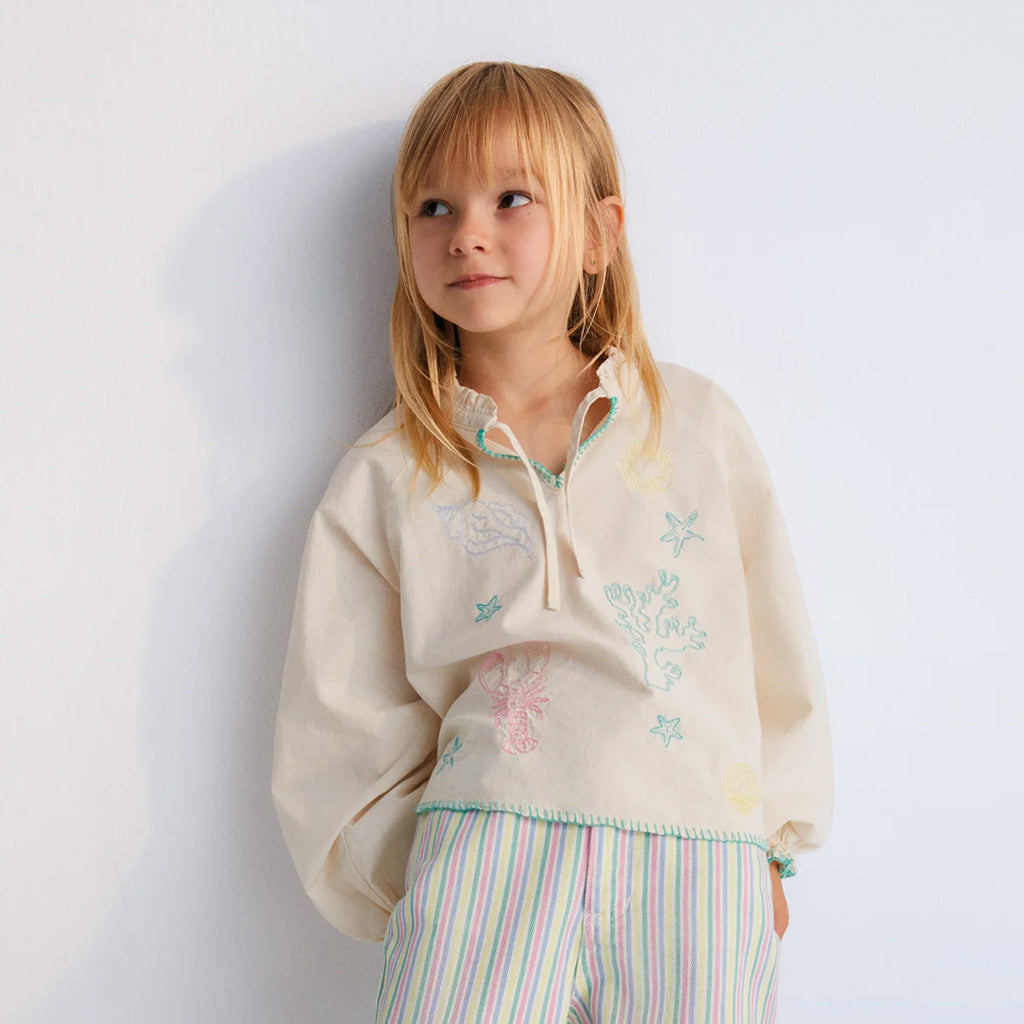 The New Society Child Kostas Blouse Macadamia Cream