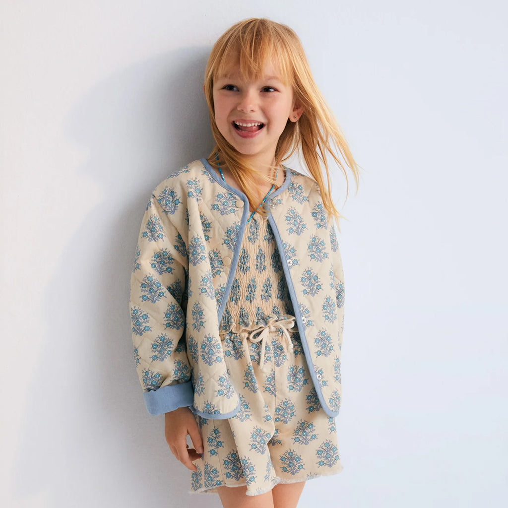 The New Society Child Kyra Jacket Lavender Blue Print
