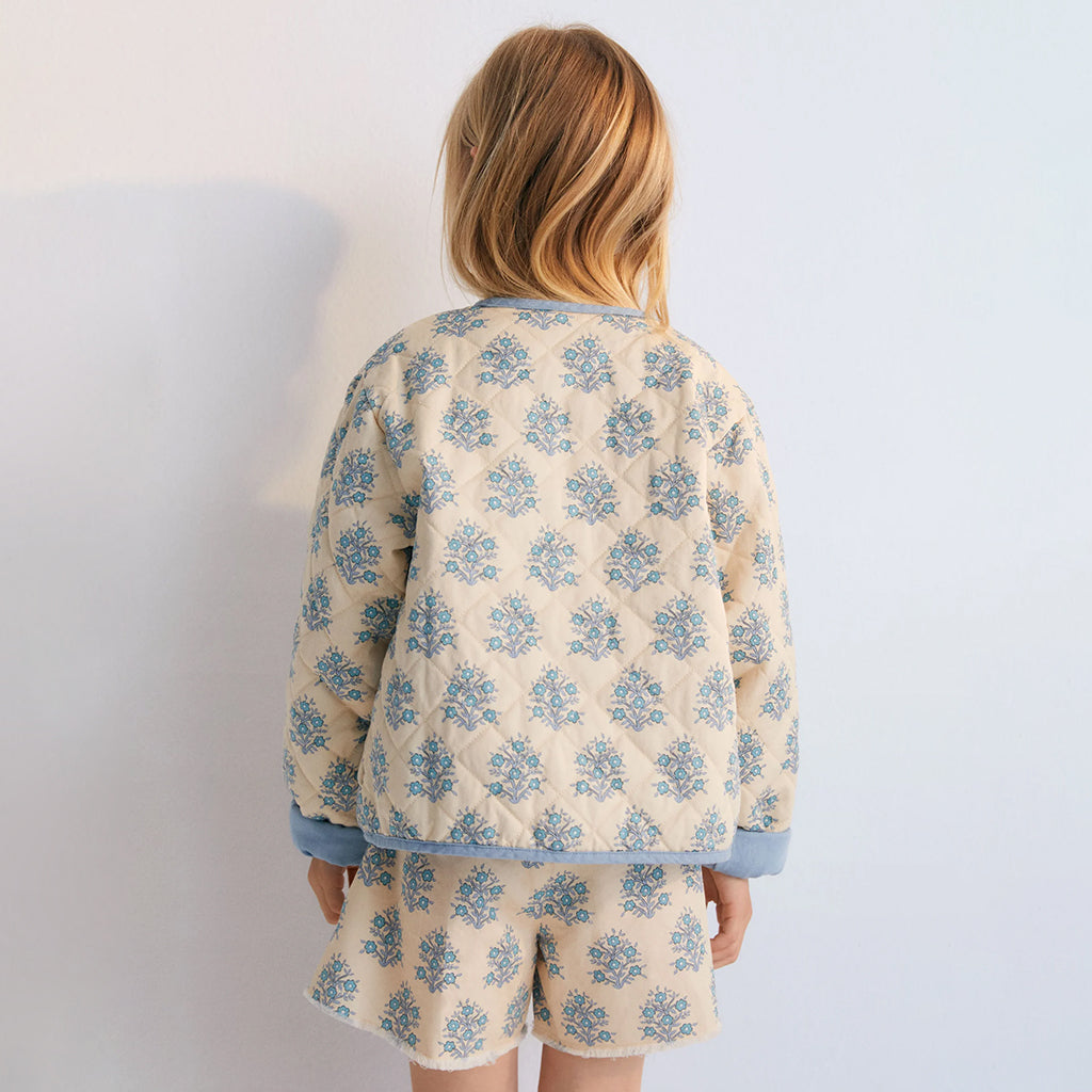 The New Society Child Kyra Jacket Lavender Blue Print