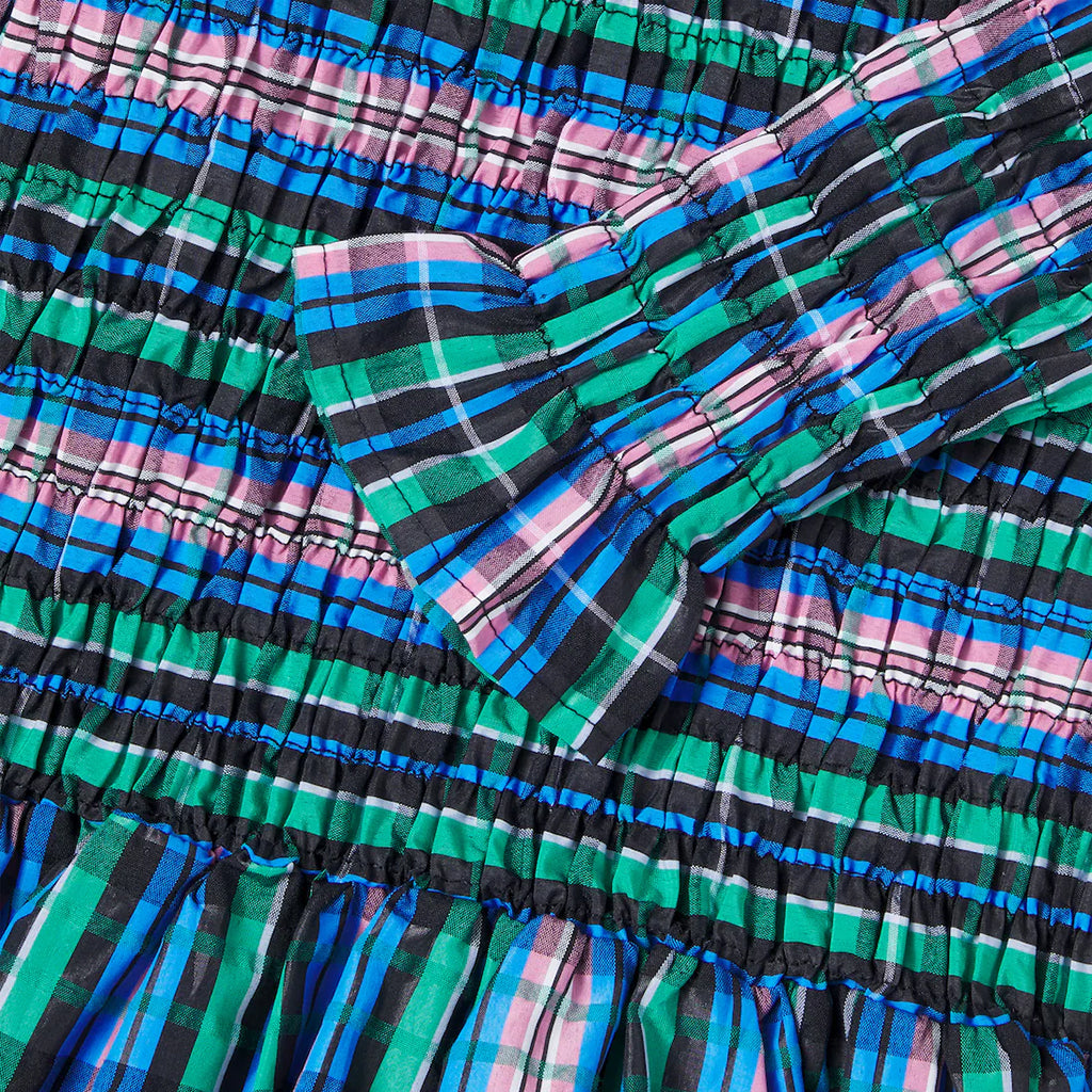 The New Society Child Lidia Dress Infinite Navy Blue Checks