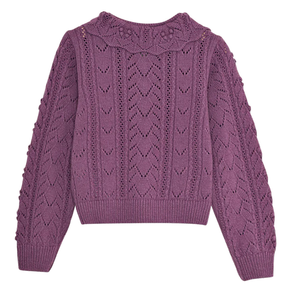 The New Society Child Lila Cardigan Grape Bliss Purple