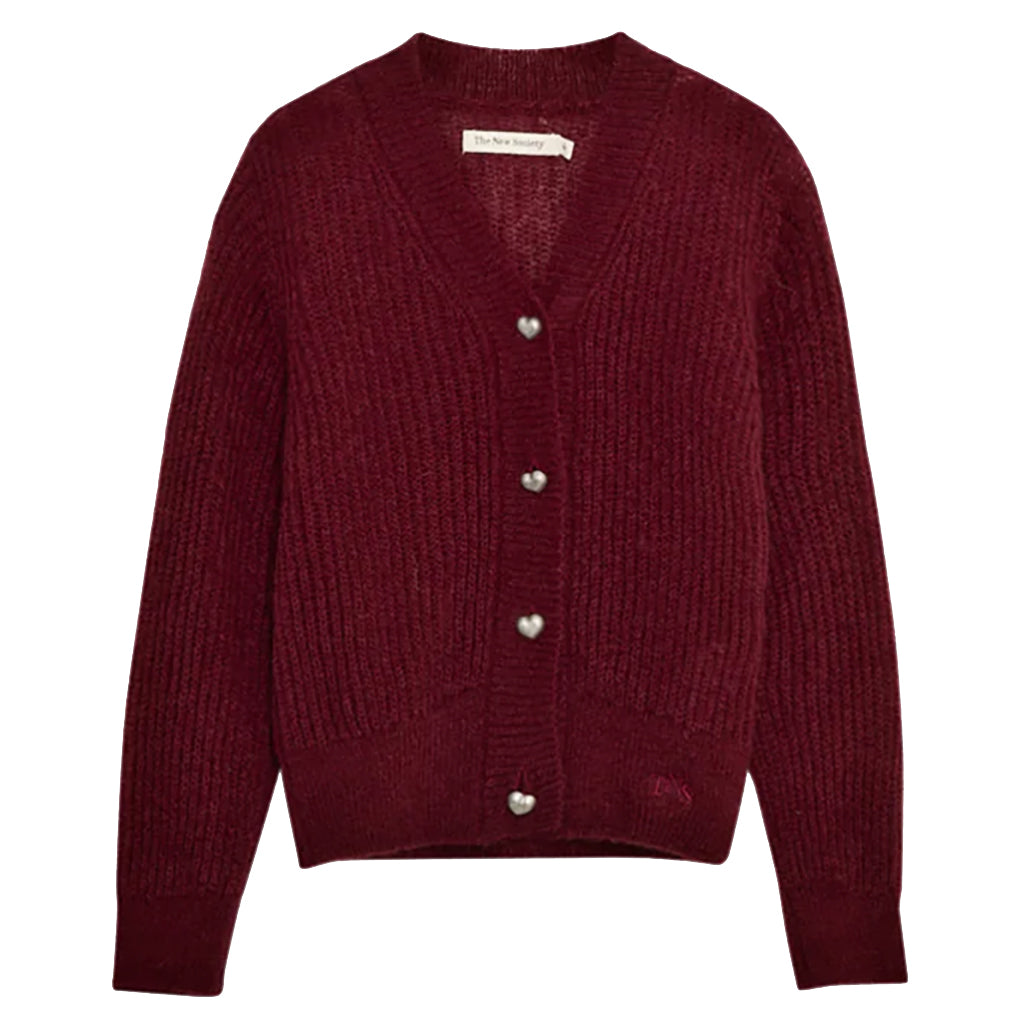 The New Society Child Lina Cardigan Plum Fantasy Red