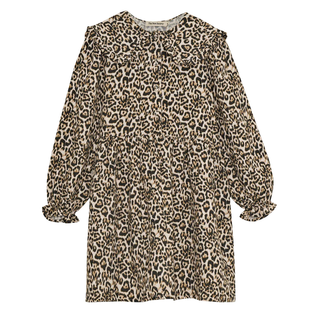 The New Society Child Nelia Dress Brown Animal Print