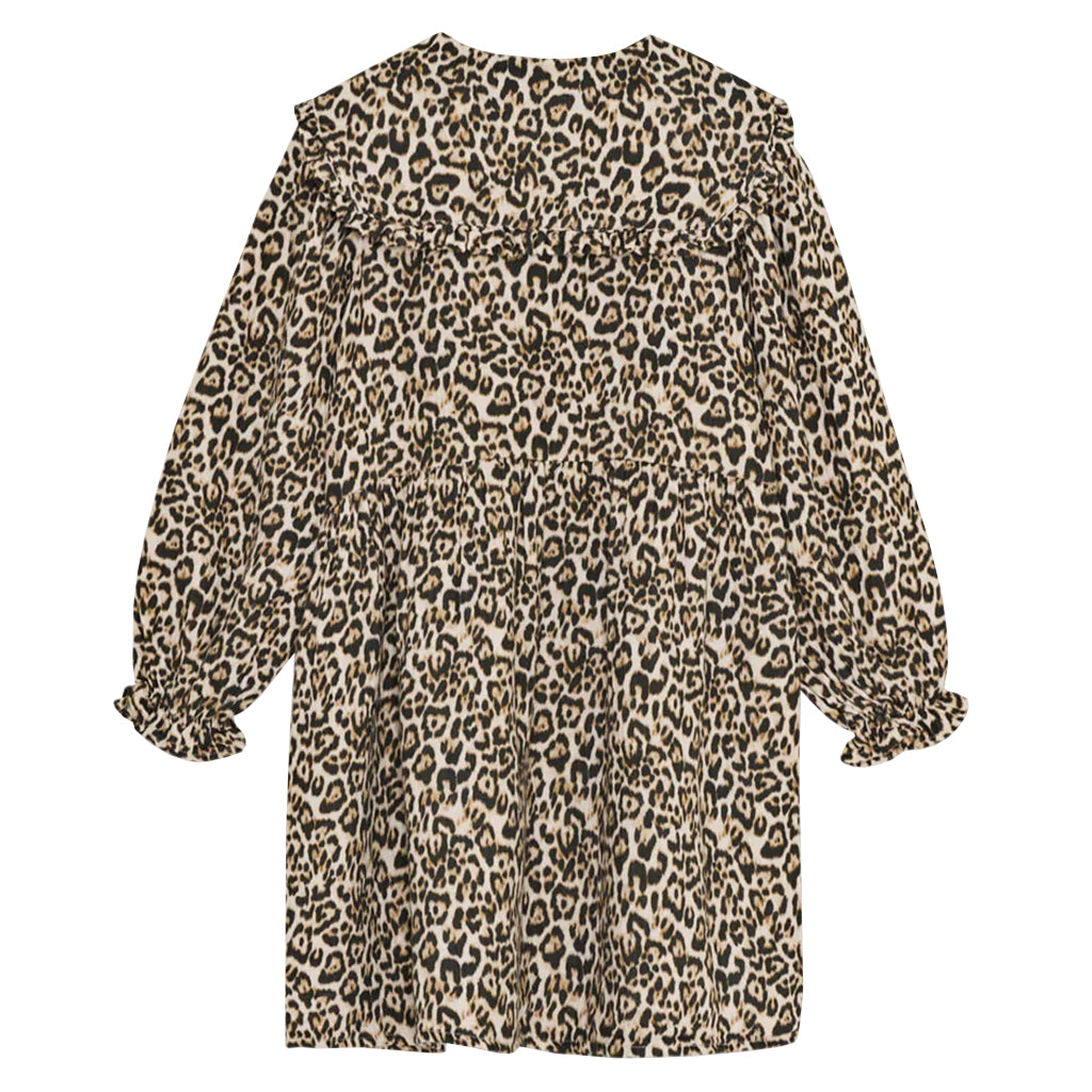 The New Society Child Nelia Dress Brown Animal Print