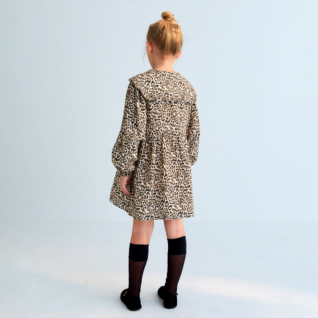 The New Society Child Nelia Dress Brown Animal Print