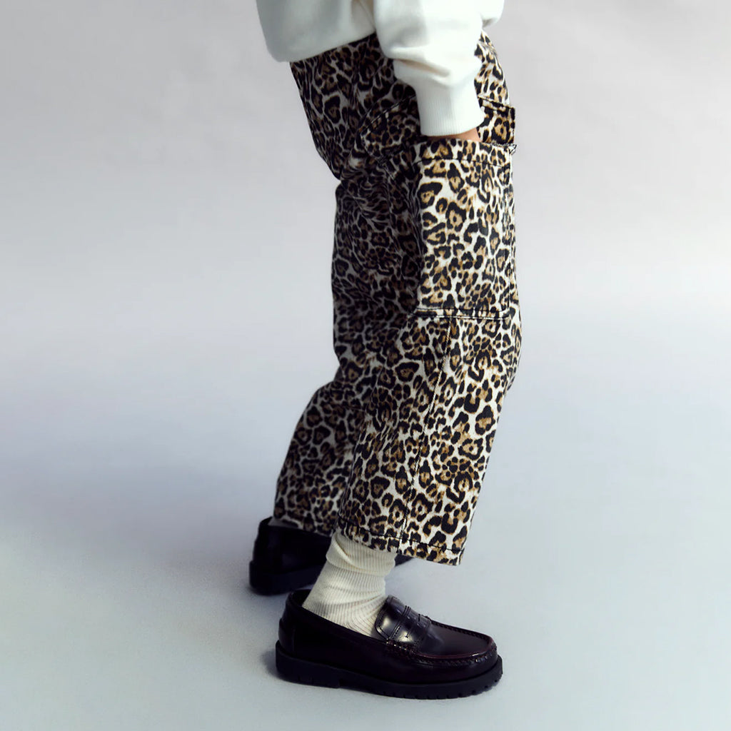 The New Society Child Nelia Pants Brown Animal Print