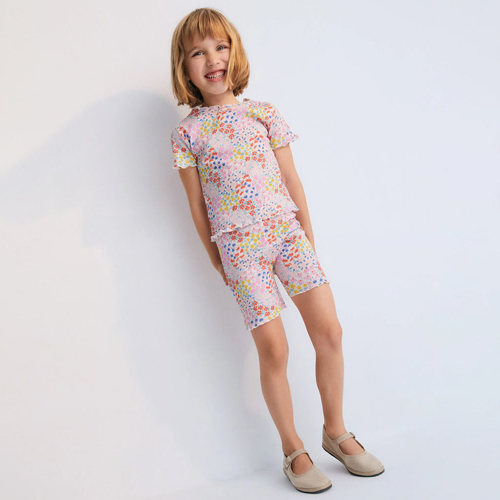The New Society Child Nicolette Bike Shorts Anemone Print