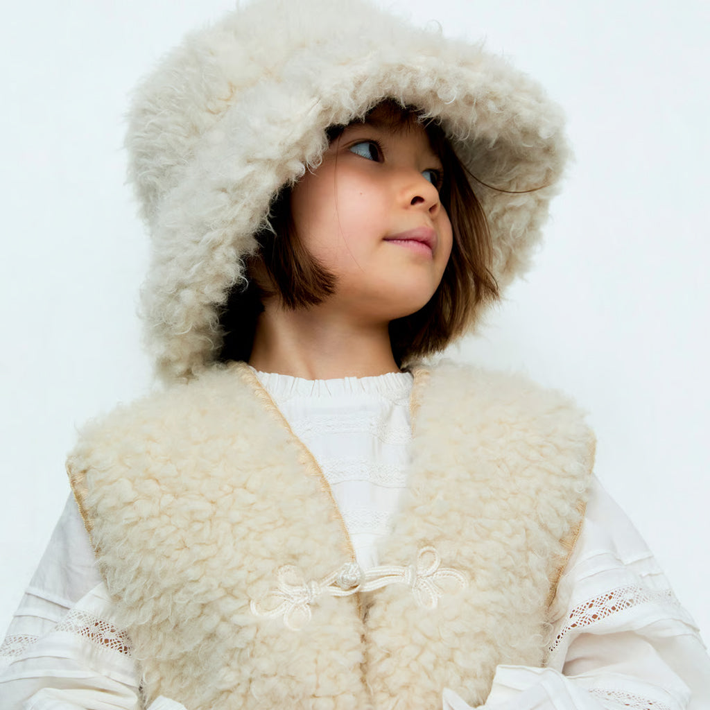 The New Society Child Ninette Bucket Hat Moonlight White